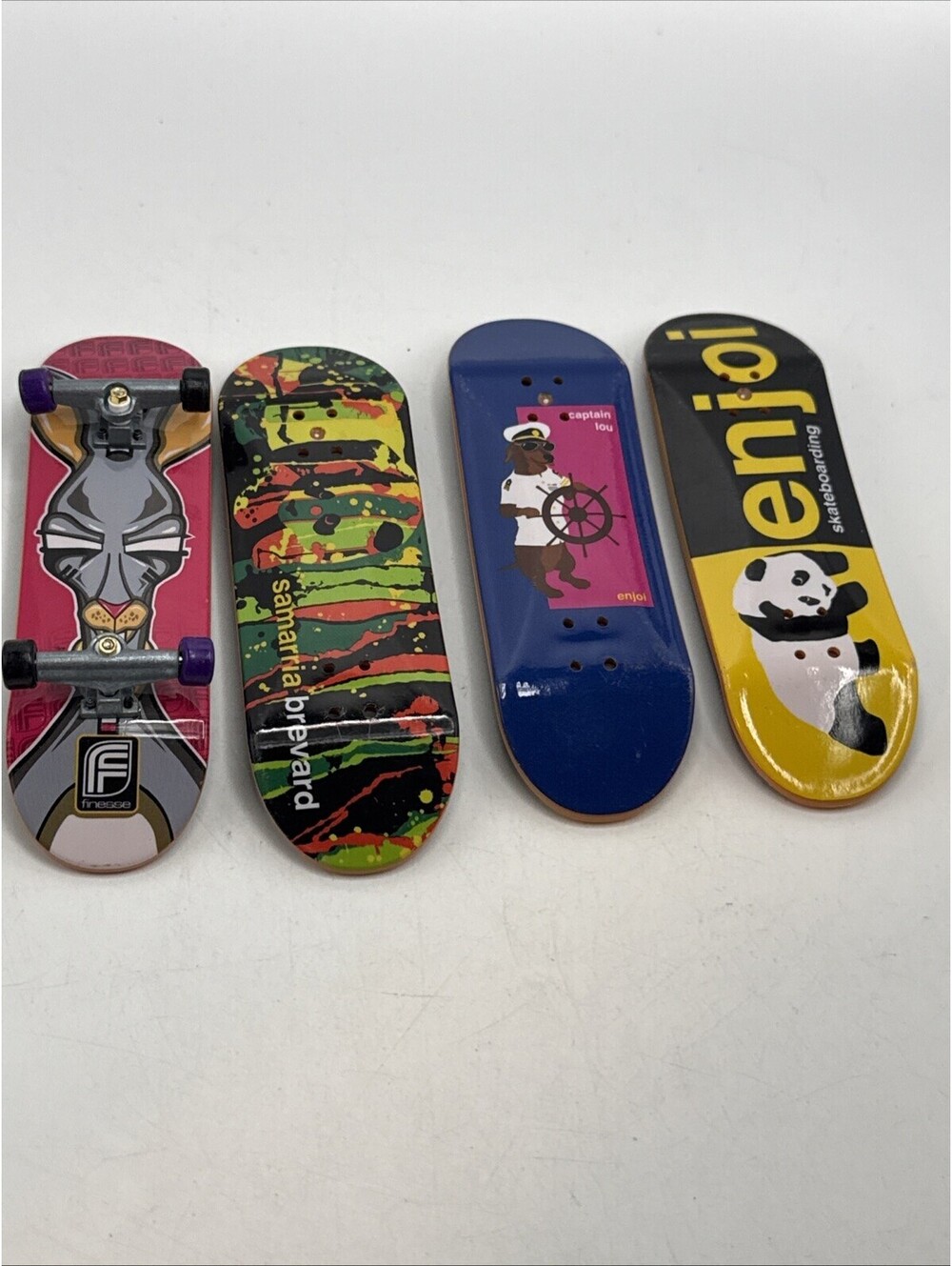 Tech Deck Fingerboard Lot of 4 Enjoi Panda Captain Lou Darkstar Donkey Loose